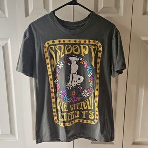 Peanuts: Snoopy's Love Without Limits, Multicolored Floral Tee, size L